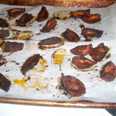 Oven dried tomatoes done
